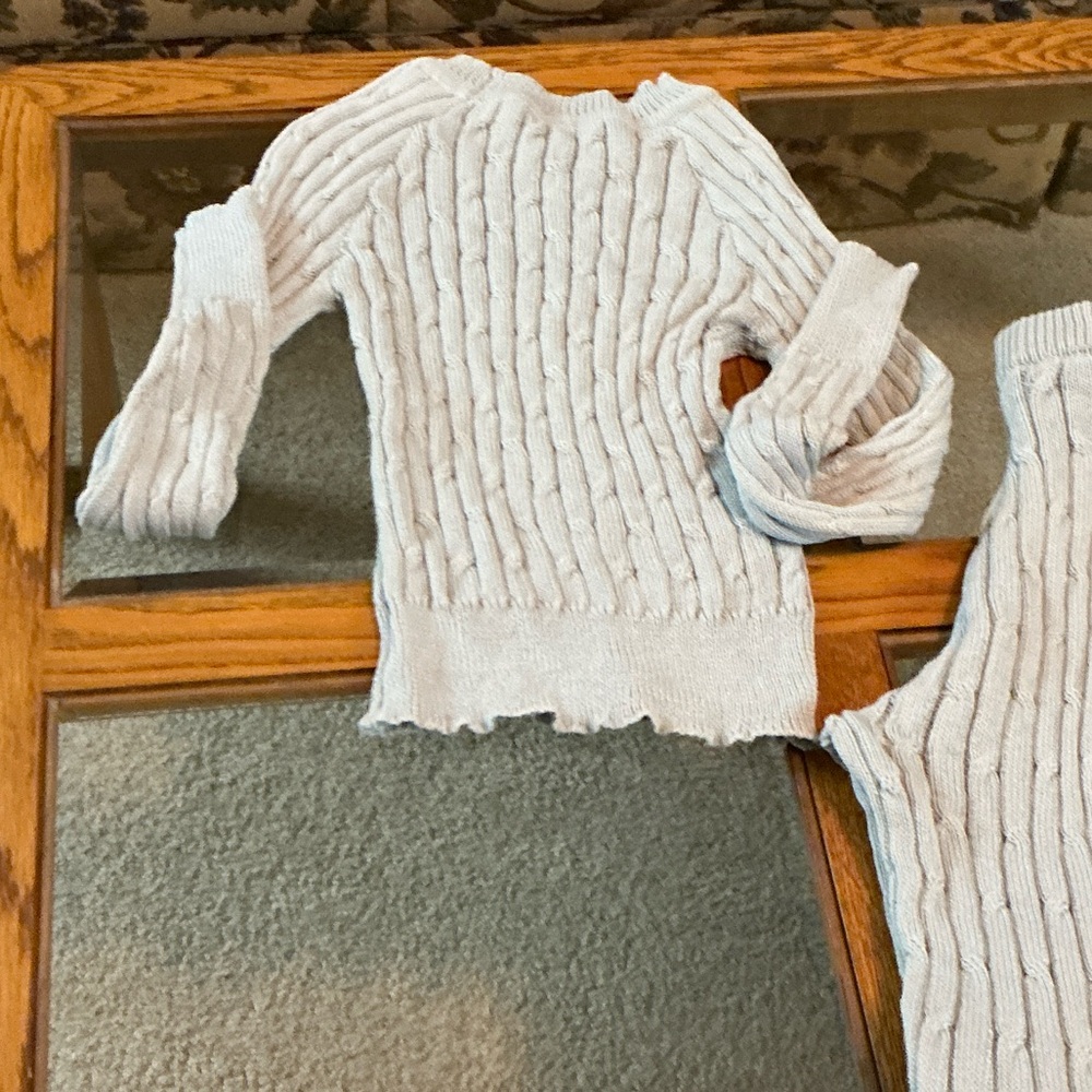 Source Unknown Cream Ribbed Knit Set - image 5